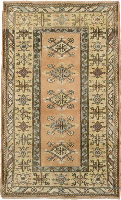 Vintage Turkish Hand-Knotted Rug - 4'  x 6' 6" (48" x 78")