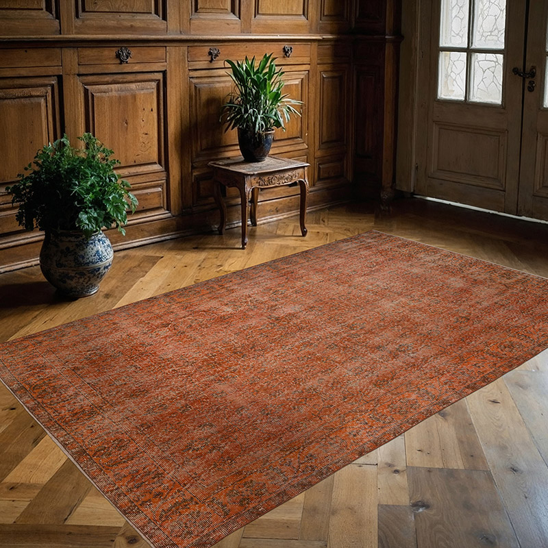 Over-dyed Vintage Hand-Knotted Turkish Rug - 5'  x 8'  (60" x 96") - K0089875