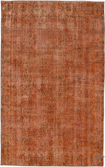 Boyalı El Dokuma Vintage Halı - 152 cm x 243 cm