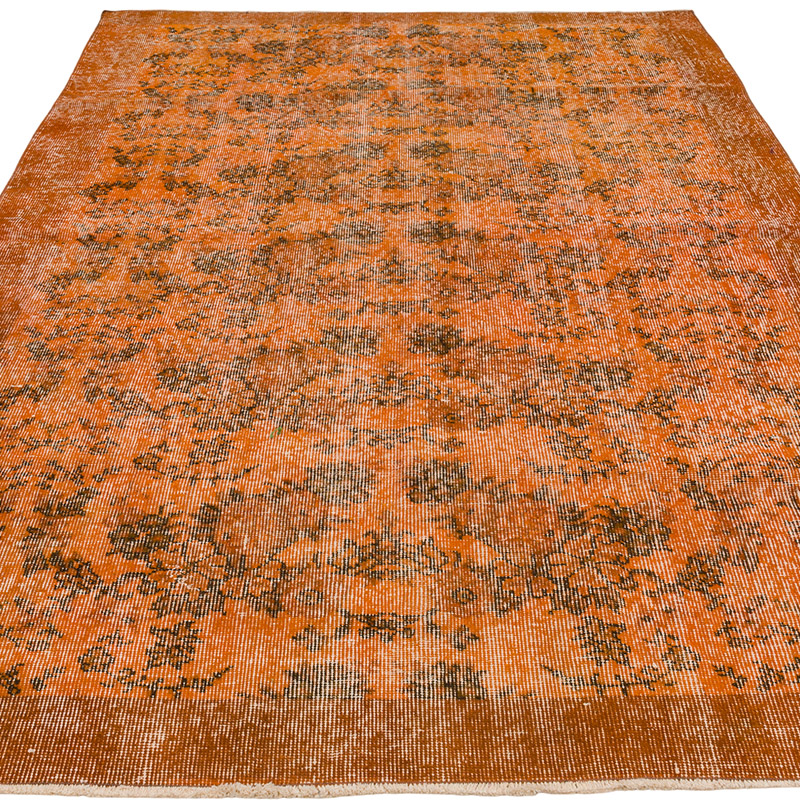 Over-dyed Vintage Hand-Knotted Turkish Rug - 5'  x 7' 11" (60" x 95") - K0089876
