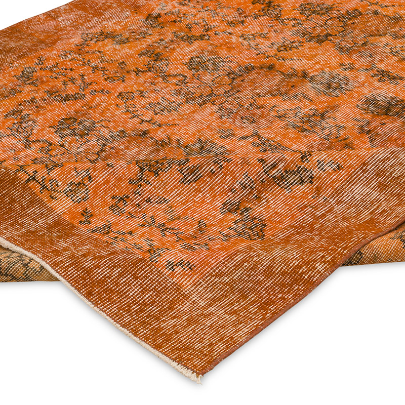 Over-dyed Vintage Hand-Knotted Turkish Rug - 5'  x 7' 11" (60" x 95") - K0089876