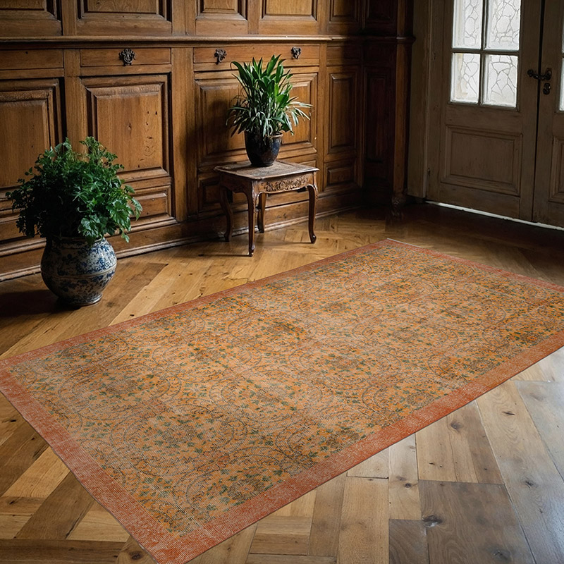 Alfombra Turca Vintage Sobre-teñida - 155 cm x 266 cm - K0089877