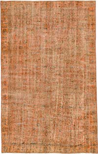 Over-dyed Vintage Hand-Knotted Turkish Rug - 5' 8" x 8' 10" (68" x 106")