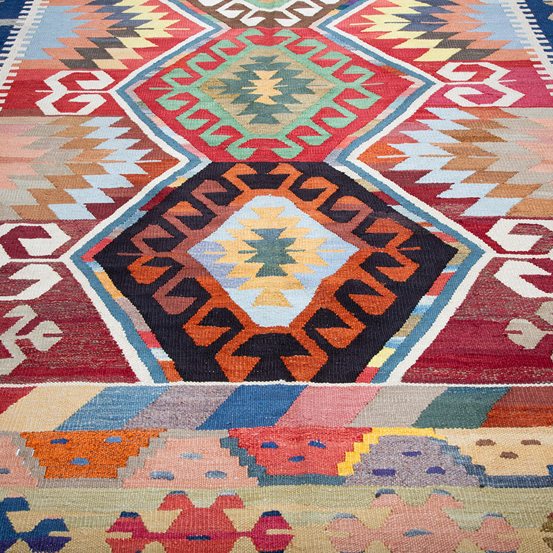 New Turkish Handwoven Kilim Rug - 6' 7" x 10' 3" (79" x 123") - K0089886