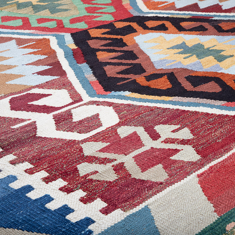 New Turkish Handwoven Kilim Rug - 6' 7" x 10' 3" (79" x 123") - K0089886