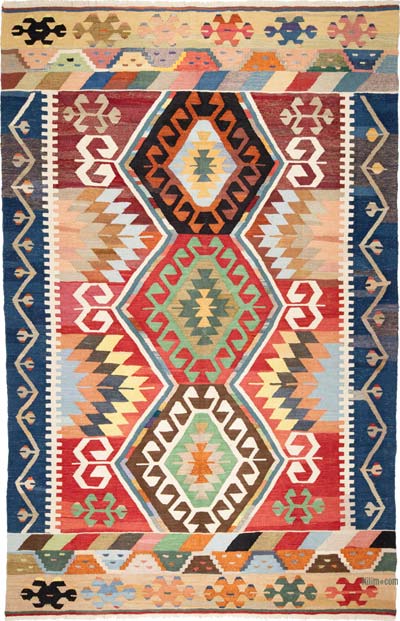 Yeni Kök Boya El Dokuma Kilim - 201 cm x 312 cm