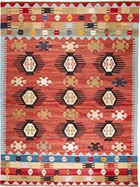 New Turkish Handwoven Kilim Rug - 8' 6" x 11' 7" (102" x 139")