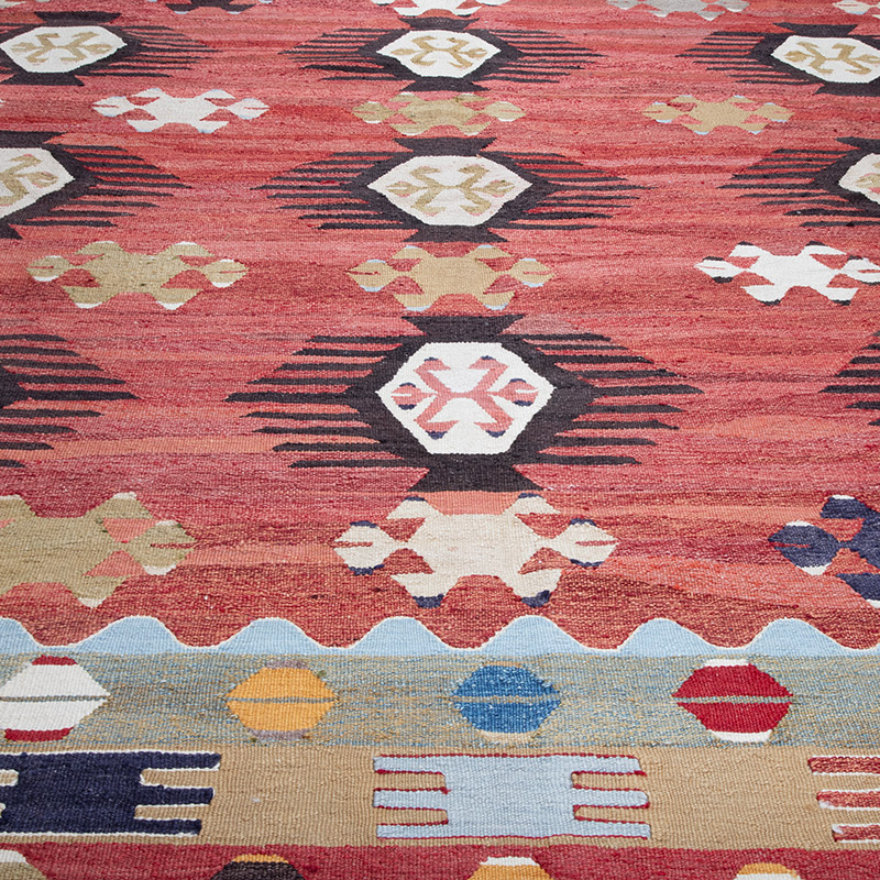 New Turkish Handwoven Kilim Rug - 8' 6" x 11' 7" (102" x 139") - K0089888