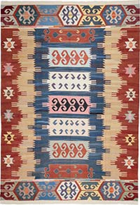 New Turkish Handwoven Kilim Rug - 8' 5" x 12' 2" (101" x 146")