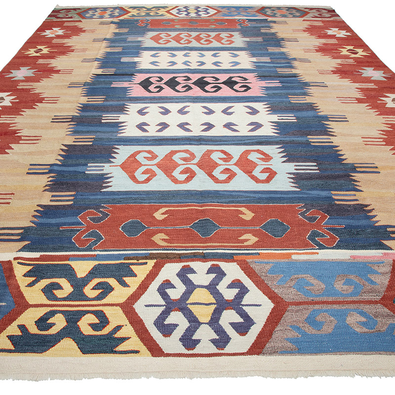 Nueva Alfombra Turca Kilim - 256 cm x 372 cm - K0089889