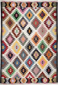 New Turkish Handwoven Kilim Rug - 8' 6" x 12' 5" (102" x 149")