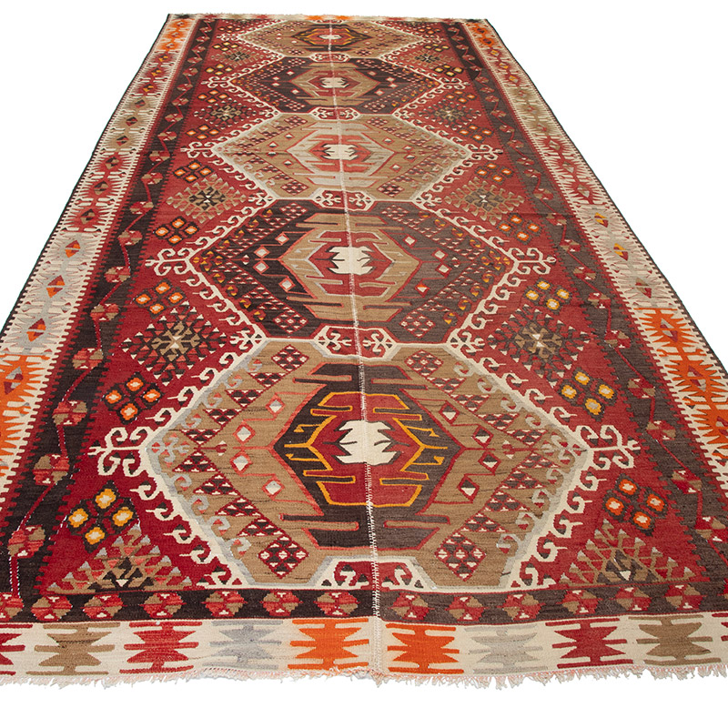 Alfombra Kayseri Kilim Vintage - 165 cm x 370 cm - K0089891