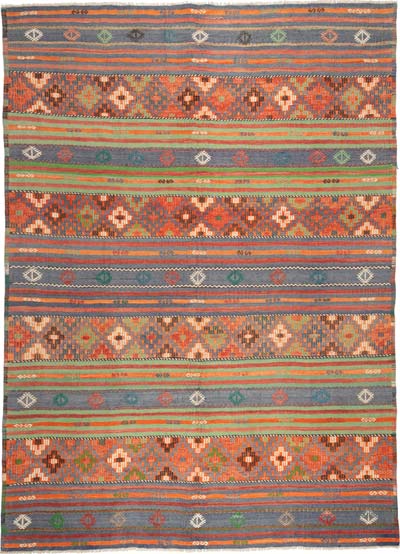 Vintage Manisa Kilim Rug - 6' 5" x 9'  (77" x 108")