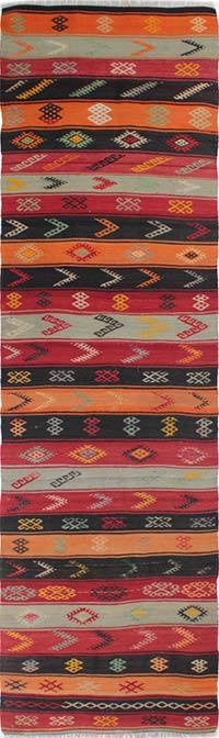 Vintage Anatolian Kilim Runner - 2' 5" x 8' 4" (29" x 100")