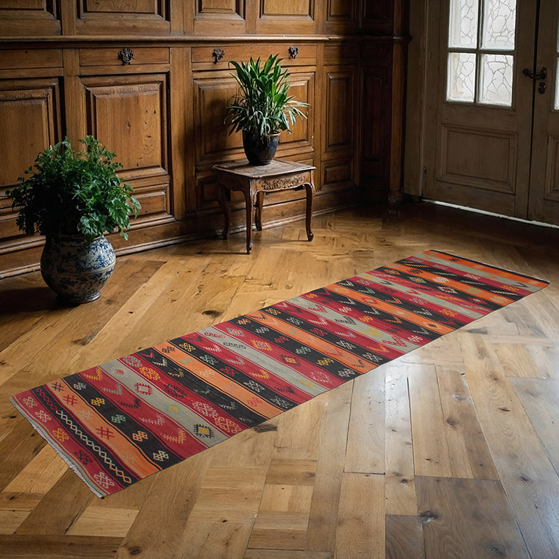 Corredor Vintage Anatolian Kilim - 73 cm x 255 cm - K0089909