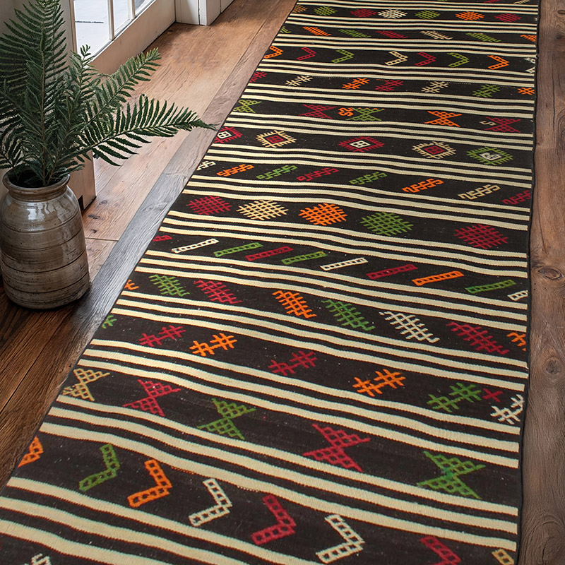 Corredor Vintage Anatolian Kilim - 86 cm x 312 cm - K0089911