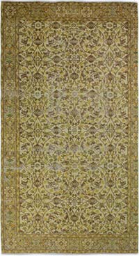 Boyalı El Dokuma Vintage Halı - 158 cm x 298 cm