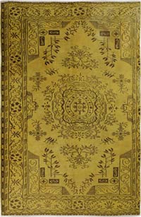 Boyalı El Dokuma Vintage Halı - 169 cm x 267 cm