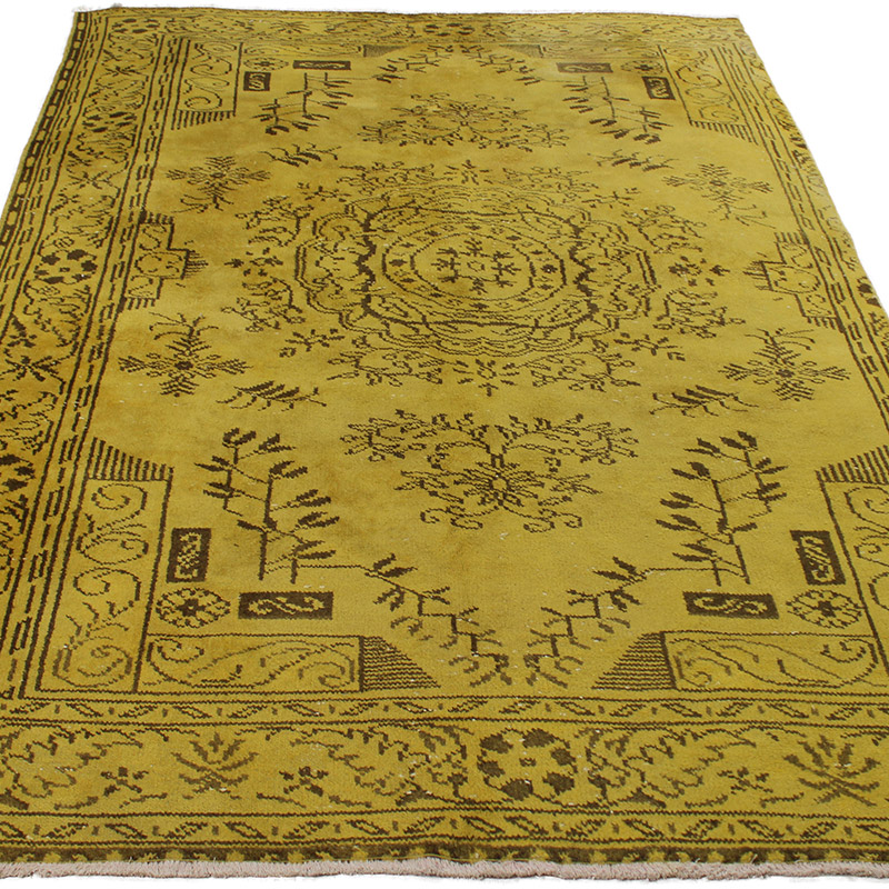 Boyalı El Dokuma Vintage Halı - 169 cm x 267 cm - K0089915