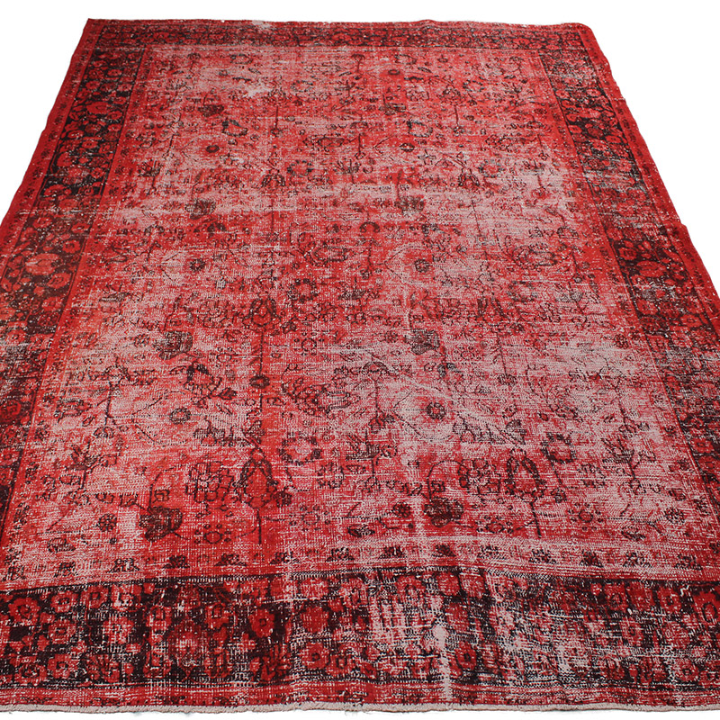 Boyalı El Dokuma Vintage Halı - 218 cm x 302 cm - K0089916