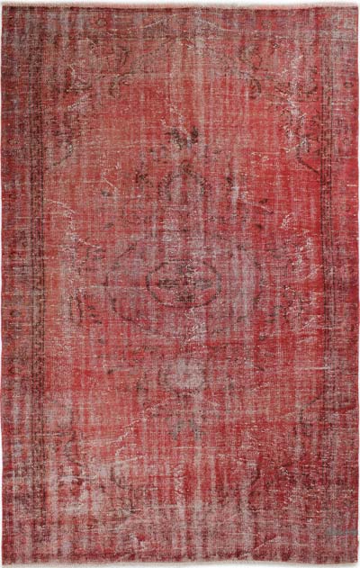 Boyalı El Dokuma Vintage Halı - 187 cm x 300 cm