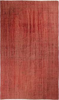 Alfombra Turca Vintage Sobre-teñida - 173 cm x 303 cm