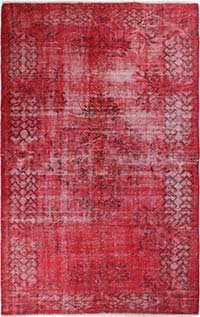 Boyalı El Dokuma Vintage Halı - 165 cm x 261 cm