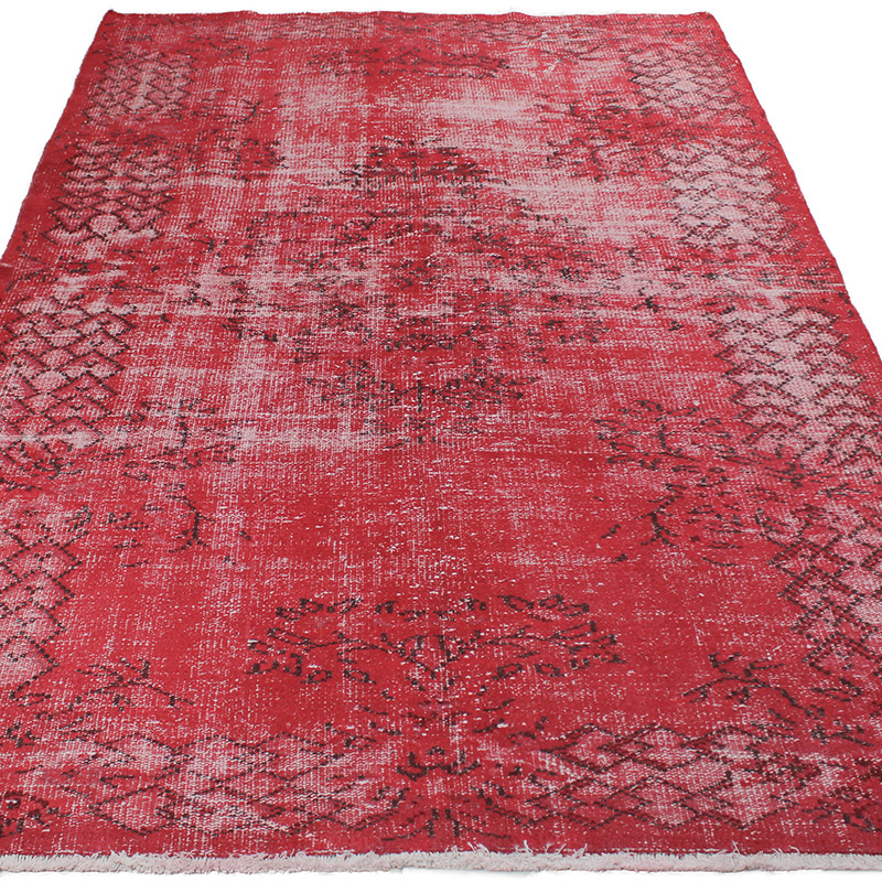 Alfombra Turca Vintage Sobre-teñida - 165 cm x 261 cm - K0089923