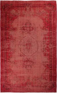 Boyalı El Dokuma Vintage Halı - 165 cm x 273 cm