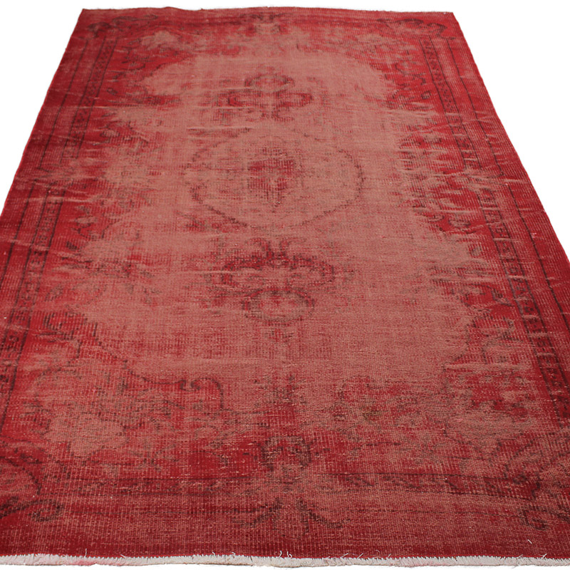 Alfombra Turca Vintage Sobre-teñida - 165 cm x 273 cm - K0089924