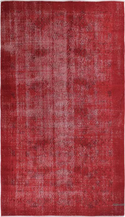 Over-dyed Vintage Hand-Knotted Turkish Rug - 4' 8" x 8' 2" (56" x 98")