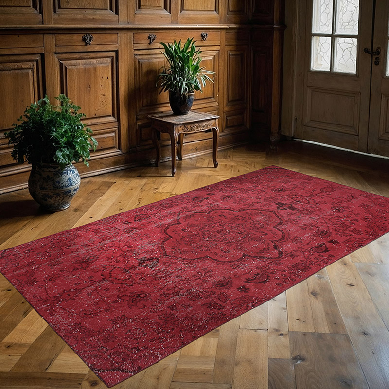 Alfombra Turca Vintage Sobre-teñida - 121 cm x 223 cm - K0089927