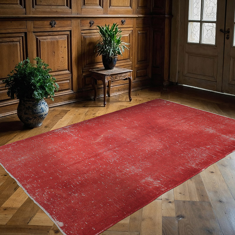 Alfombra Turca Vintage Sobre-teñida - 165 cm x 260 cm - K0089928