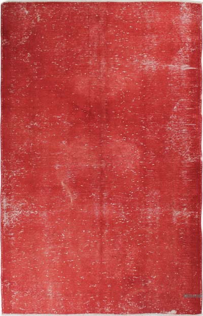 Boyalı El Dokuma Vintage Halı - 165 cm x 260 cm