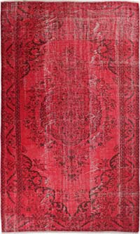 Alfombra Turca Vintage Sobre-teñida - 161 cm x 275 cm