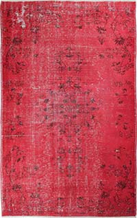 Alfombra Turca Vintage Sobre-teñida - 188 cm x 300 cm