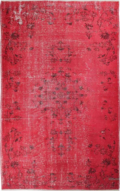Boyalı El Dokuma Vintage Halı - 188 cm x 300 cm