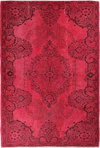 Over-dyed Vintage Hand-Knotted Turkish Rug - 5' 11" x 8' 10" (71" x 106")
