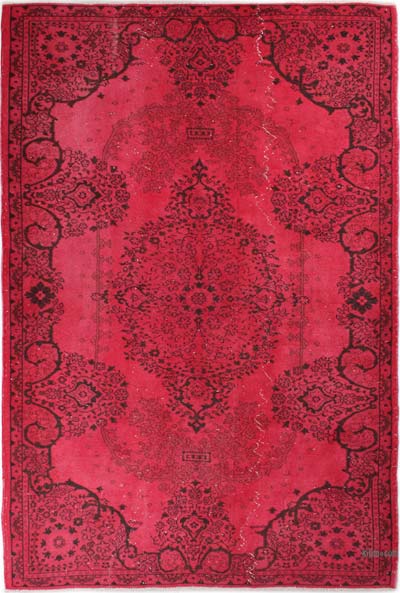 Boyalı El Dokuma Vintage Halı - 180 cm x 268 cm