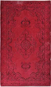 Boyalı El Dokuma Vintage Halı - 158 cm x 270 cm