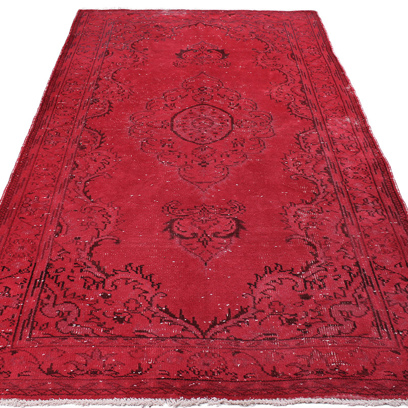 Boyalı El Dokuma Vintage Halı - 158 cm x 270 cm - K0089935