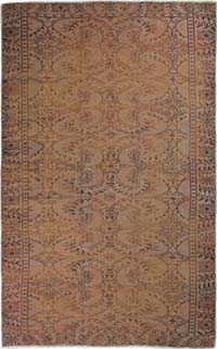 Over-dyed Vintage Hand-Knotted Turkish Rug - 5' 4" x 8' 11" (64" x 107")