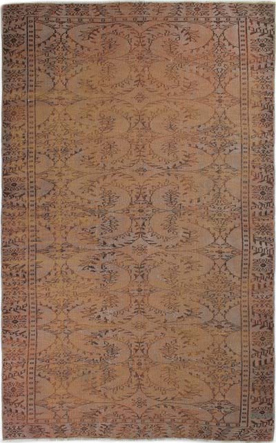 Boyalı El Dokuma Vintage Halı - 163 cm x 273 cm