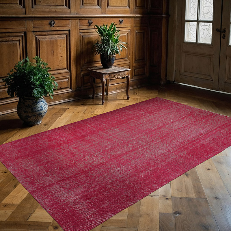 Over-dyed Vintage Hand-Knotted Turkish Rug - 5' 1" x 8' 4" (61" x 100") - K0089938