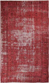 Boyalı El Dokuma Vintage Halı - 170 cm x 290 cm