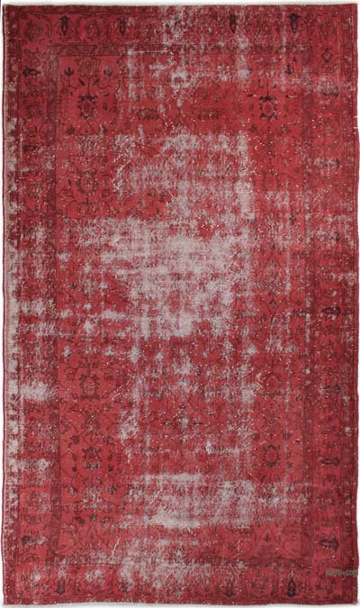 Boyalı El Dokuma Vintage Halı - 170 cm x 290 cm