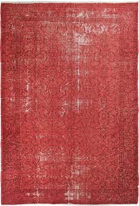 Over-dyed Vintage Hand-Knotted Turkish Rug - 6' 6" x 9' 11" (78" x 119")