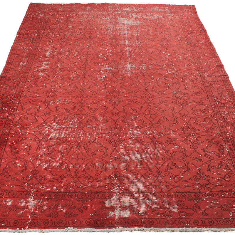 Alfombra Turca Vintage Sobre-teñida - 197 cm x 302 cm - K0089940