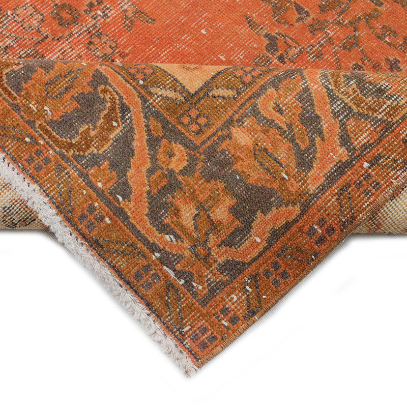 Over-dyed Vintage Hand-Knotted Turkish Rug - 5' 7" x 8' 6" (67" x 102") - K0089941