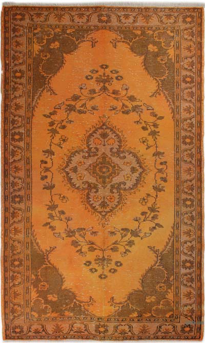 Boyalı El Dokuma Vintage Halı - 166 cm x 277 cm